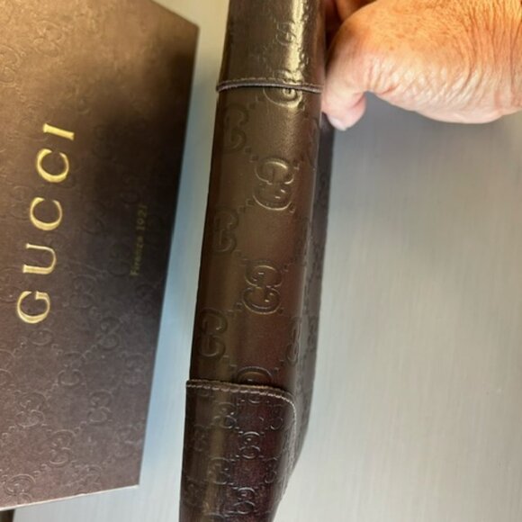 Gucci Large Chocolate Zippy Continental Wallet In Box - Picture 8 of 11